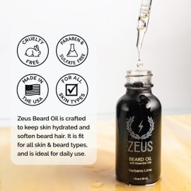 ZEUS Natural Beard Oil, Premium Conditioning Beard Oil to Soften Beard & Mustache - MADE IN USA (Sandalwood) 1 oz. ZEUS Natural Beard Oil, Premium Conditioning Beard Oil to Soften Beard & Mustache - MADE IN USA (Sandalwood) 1 oz.
