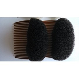 Healtheveryday2PCS Charming BUMP IT UP Volume Inserts Do Beehive hair styler Insert Tool Hair Comb Black/Brown colors for choose Hot (Brown)