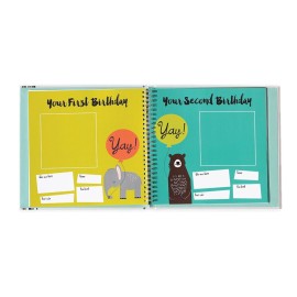 Lucy Darling Little Animal Baby Memory Book - First 5 Years Keepsake Journal & Photo Album for Baby Boy/Girl, Gender-Neutral Milestone Book, Thoughtful Gift for New Moms