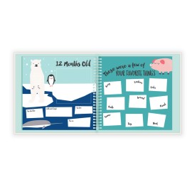 Lucy Darling Little Animal Baby Memory Book - First 5 Years Keepsake Journal & Photo Album for Baby Boy/Girl, Gender-Neutral Milestone Book, Thoughtful Gift for New Moms