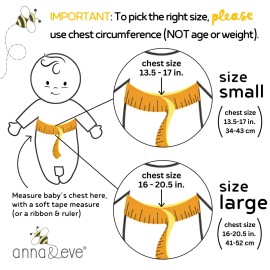 Anna & Eve - Swaddle Strap - Adjustable Arms Only Baby Swaddle, 100% Cotton, Prevents Overheating - Large Size Fits Chest 16 to 20.5 - Aqua