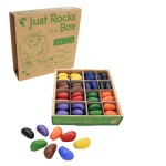 Crayon Rocks Just Rocks in a Box, 8 Colors, Tripod Grip Crayons Made For Handwriting Development in Kids and Toddlers, Fun & Educational, Creative Activity, 8 of Each Color - 64 Count