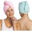 Turbie Twist Extra Long Microfiber Hair Towel Wrap for Women and Men | 2 Pack | Bathroom Essential Accessories | Quick Dry Hair Turban for Drying Curly, Long & Thick Hair (Pink, Mint)
