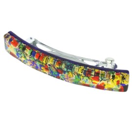 Glass Of Venice Murano Glass Venetian Reflections Hair Clip - Golden Meadow