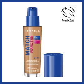 Rimmel Match Perfection Foundation Spf20 200 Soft Beige Rimmel Match Perfection Foundation Spf20 200 Soft Beige