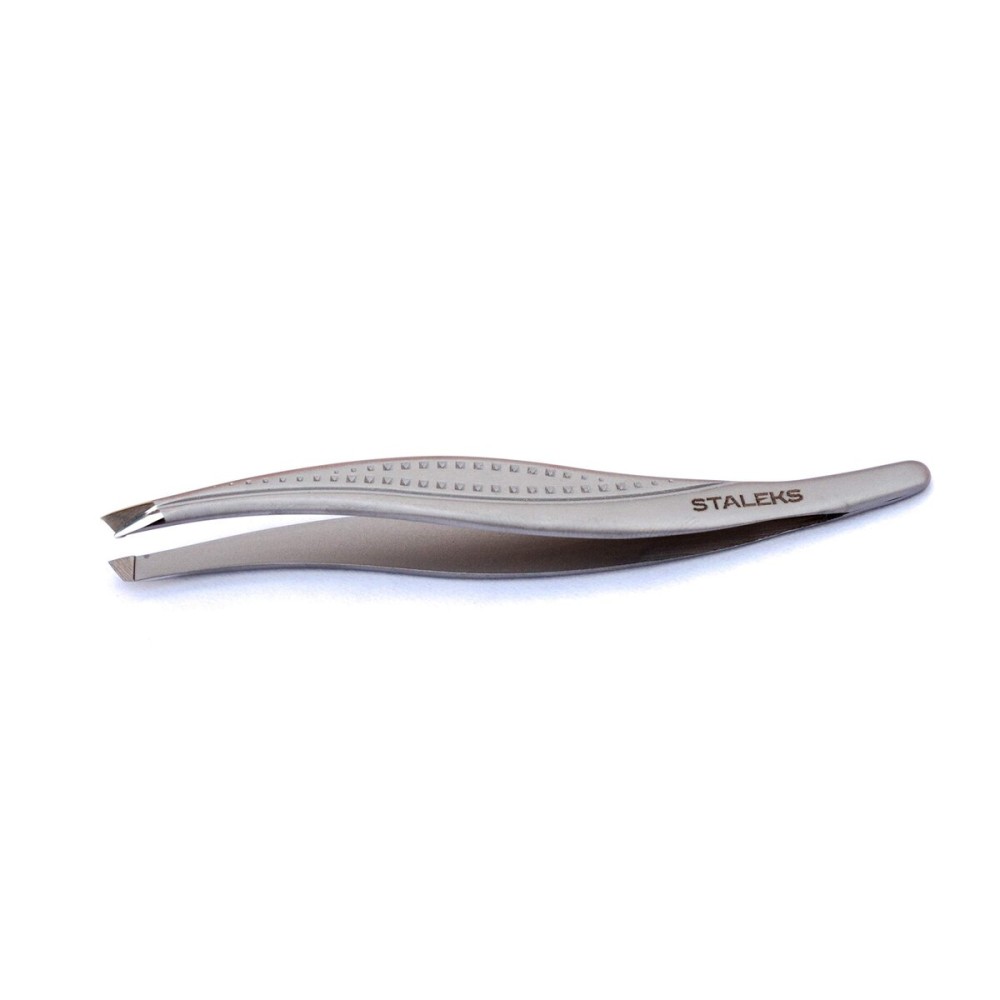 Staleks Classic 12/3 Eyebrow Tweezers (Wide Slant) Best for Plucking Hair, Apply Fake Eyelashes Staleks Classic 12/3 Eyebrow Tweezers (Wide Slant) Best for Plucking Hair, Apply Fake Eyelashes