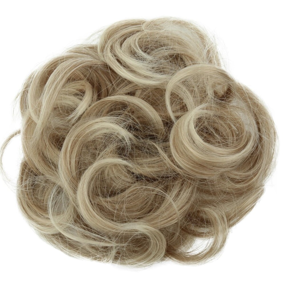 CAISHA Big Hairpiece Scrunchy Updo Bridal Hairstyle curly Messy Bun Light Blonde G10E CAISHA Big Hairpiece Scrunchy Updo Bridal Hairstyle curly Messy Bun Light Blonde G10E