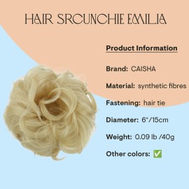 CAISHA Big Hairpiece Scrunchy Updo Bridal Hairstyle curly Messy Bun Platinum Blonde G11E CAISHA Big Hairpiece Scrunchy Updo Bridal Hairstyle curly Messy Bun Platinum Blonde G11E