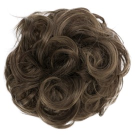 CAISHA Big Hairpiece Scrunchy Updo Bridal Hairstyle curly Messy Bun Brunette Mix G18E CAISHA Big Hairpiece Scrunchy Updo Bridal Hairstyle curly Messy Bun Brunette Mix G18E
