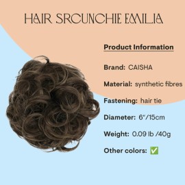 CAISHA Big Hairpiece Scrunchy Updo Bridal Hairstyle curly Messy Bun Brunette Mix G18E CAISHA Big Hairpiece Scrunchy Updo Bridal Hairstyle curly Messy Bun Brunette Mix G18E