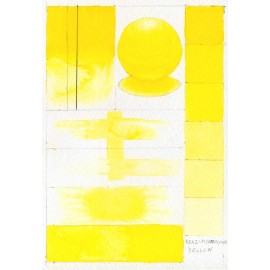 QoR Artist Watercolors by GOLDEN, Benzimidazolone Yellow, 11 ml Tube, Professional Watercolor Paint, Semi-Transparent