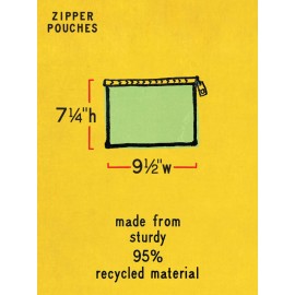 Blue Q Please Don\'t F With My Stuff Zipper Pouch Chunky sturdy zipper, easy-to-wipe-clean, made from 95% recycled material, organize a larger bag, 7.25 h x 9.5 w