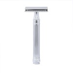 Edwin Jagger Chrome Lined Double Edge Razor - Long Handle