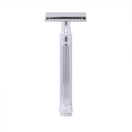 Edwin Jagger Chrome Lined Double Edge Razor - Long Handle