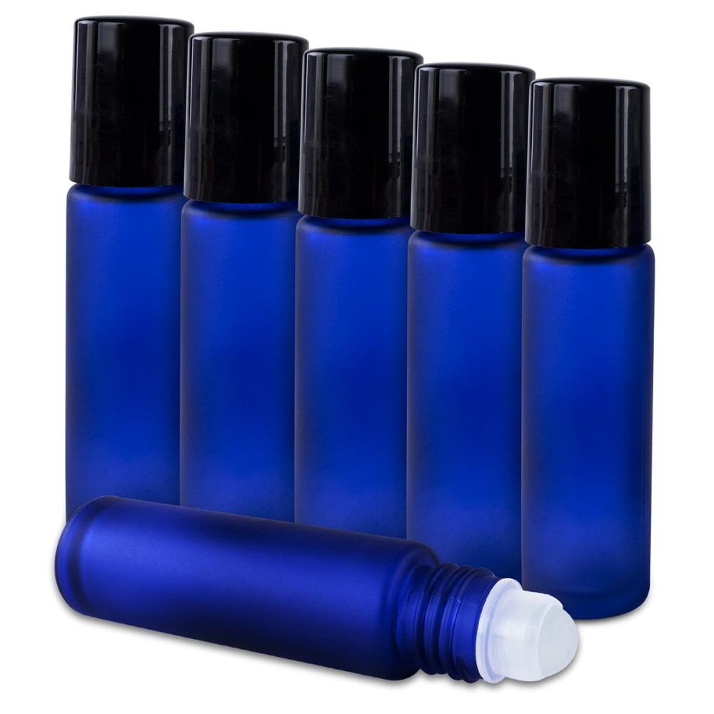 Super Z Outlet Cobalt Blue Glass Roll On 10ml (1/3oz) Bottles Glass Container Tubes Roll-On Bottles with Ball Tips for Homemade Lip Care Products, Aromatherapy Essential Oils, Perfumes (6 Pack) Super Z Outlet Cobalt Blue Glass Roll On 10ml (1/3oz) Bottles Glass Container Tubes Roll-On Bottles with Ball Tips for Homemade Lip Care Products, Aromatherapy Essential Oils, Perfumes (6 Pack)