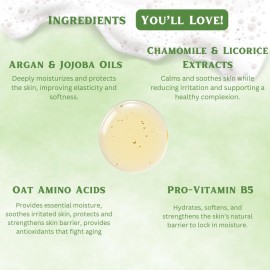 Natural Escapes Peppermint, Tea Tree & Eucalyptus Hydrating Body Wash, Invigorating Sulfate-Free Shower Gel for Soft, Hydrated & Healthy Skin, Moisturizing & Gentle for Normal & Sensitive Skin 16 oz