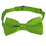 Subtle Addition Little Boys Solid Color Adjustable Pre-tied Bow Ties (One Size, Mid Green)