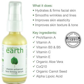 Vitamin Enhanced Firming Serum - Natural Anti Aging For Face, Eyes and Neck with Vitamin C and CoQ10