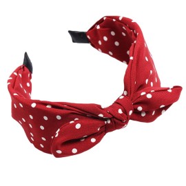 Qunson Women\'s Red Polka Dot Pin-Up Bow on Headband Hair Band (b) Qunson Women\'s Red Polka Dot Pin-Up Bow on Headband Hair Band (b)