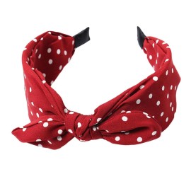 Qunson Women\'s Red Polka Dot Pin-Up Bow on Headband Hair Band (b) Qunson Women\'s Red Polka Dot Pin-Up Bow on Headband Hair Band (b)