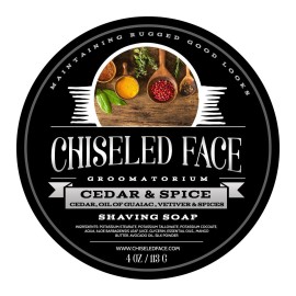 Cedar & Spice - Handmade Luxury Shaving Soap from Chiseled Face Groomatorium Cedar & Spice - Handmade Luxury Shaving Soap from Chiseled Face Groomatorium