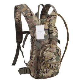 Seamand Hydration Backpack with 3L Water Bladder for Hiking and Climbing (CP Camo)