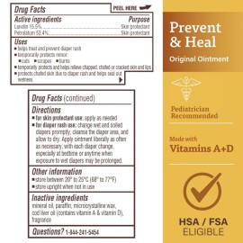 A+D Original Diaper Rash Ointment, Prevents & Protects Diaper Rash, Moisturizes & Heals Dry Skin With Vitamins A&D, 16oz Jar