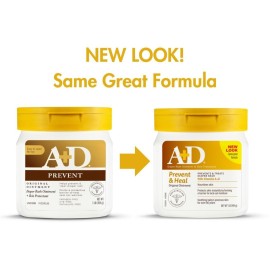 A+D Original Diaper Rash Ointment, Prevents & Protects Diaper Rash, Moisturizes & Heals Dry Skin With Vitamins A&D, 16oz Jar
