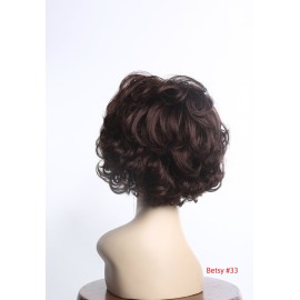 SHOWTIME Short Wig Bob Pixie Style Dark Auburn 33 Fire Flame Retardant Hair Fiber for Regular Wear or Cosplay 