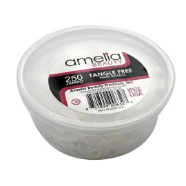 250 Count Jumbo TANGLE FREE Elastic Pony Tail Holders (Clear)