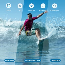 Duduma Polarized Sports Sunglasses for Men Women Running Cycling Fishing Golf Driving Shades Sun Glasses Tr90 (black matte frame with blue lens)