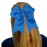 CN Girls Electric Blue Cheer Bow with Ponytail Holder for Cheerleading Girl Pack of 10