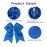 CN Girls Electric Blue Cheer Bow with Ponytail Holder for Cheerleading Girl Pack of 10