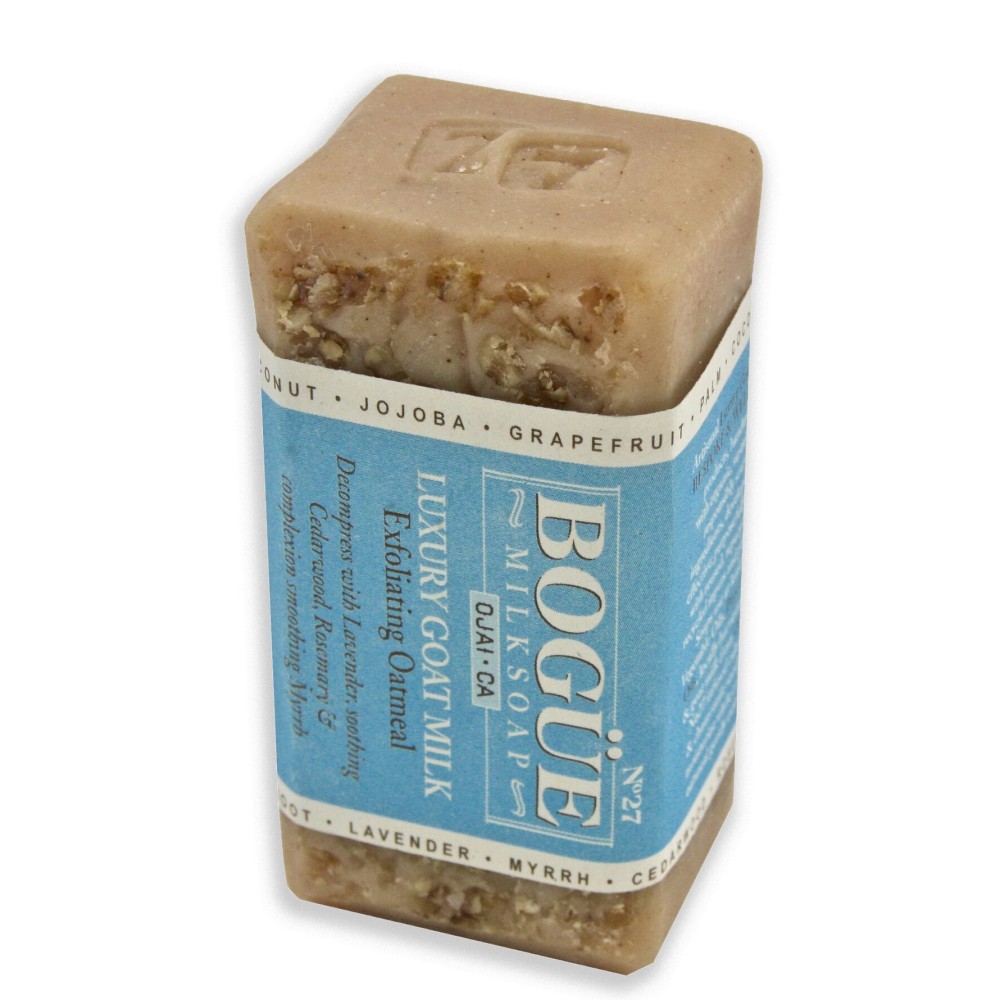 Bogue Milk Soap - No.27 Exfoliating Oatmeal- Gently Scub Your Skin and Decompress with Cedarwood, Lavender, Rosemary and Myrrh (Oatmeal Exfoliating)