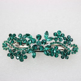 Faship Gorgeous Emerald Green Crystal Hair Barrette Clip Faship Gorgeous Emerald Green Crystal Hair Barrette Clip