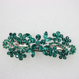 Faship Gorgeous Emerald Green Crystal Hair Barrette Clip Faship Gorgeous Emerald Green Crystal Hair Barrette Clip