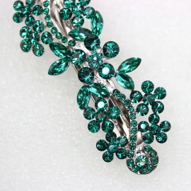 Faship Gorgeous Emerald Green Crystal Hair Barrette Clip Faship Gorgeous Emerald Green Crystal Hair Barrette Clip