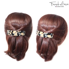 French Amie White Tokyo Handmade Curved Strong Grip Celluloid Automatic Volume Hair Clip Barrette (White Tokyo) French Amie White Tokyo Handmade Curved Strong Grip Celluloid Automatic Volume Hair Clip Barrette (White Tokyo)