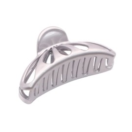 Parcelona French Small Rain Drop 2 3/4 Inches Celluloid Claw Jaw Hair Clip (Silver)