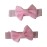 Set of 2 Light Pink Mini Bows Clips for Babies or Toddlers on 1.75 Inch Covered Hair Clip with Teeth
