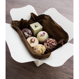 BRUBAKER Cosmetics 6 Handmade Secret Romance Spa Bath Bombs Bath Melts Bath Truffles Gift Set - All Natural Vegan, Organic Shea Butter, Cocoa Butter and Olive Oil Moisturize Dry Skin