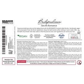 BRUBAKER Cosmetics 6 Handmade Secret Romance Spa Bath Bombs Bath Melts Bath Truffles Gift Set - All Natural Vegan, Organic Shea Butter, Cocoa Butter and Olive Oil Moisturize Dry Skin