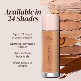 Mineral Fusion Full Coverage Foundation, Liquid Foundation - Neutral 2- Fair to Medium Complexion w/Neutral Undertones, Lightweight Matte Finish, Up to 12 Hr Hydration, Hypoallergenic & Vegan, 1 fl oz Mineral Fusion Full Coverage Foundation, Liquid Foundation - Neutral 2- Fair to Medium Complexion w/Neutral Undertones, Lightweight Matte Finish, Up to 12 Hr Hydration, Hypoallergenic & Vegan, 1 fl oz