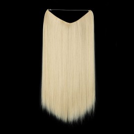 SARLA Invisible Wire Hair Extensions Straight Long Synthetic Hairpieces 22 Inch Adjustable Transparent Headband for Women Beach Blonde SARLA Invisible Wire Hair Extensions Straight Long Synthetic Hairpieces 22 Inch Adjustable Transparent Headband for Women Beach Blonde