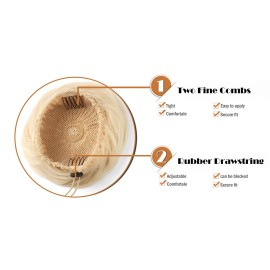 Onedor Synthetic Fiber Hair Extension Chignon Donut Bun Wig Hairpiece (12 - Light Brown)