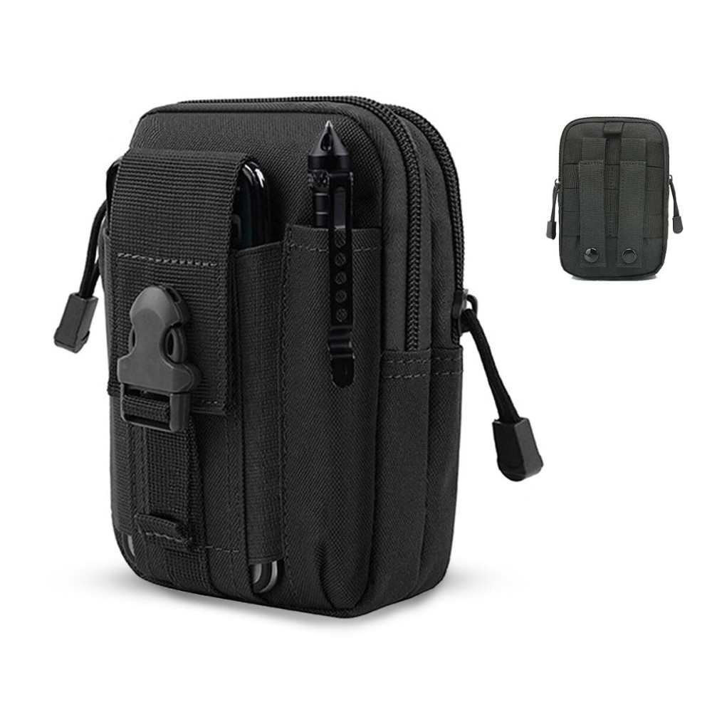 ONE WVW PIN Tactical Molle Pouch, Universal EDC Waist Bag Pouches, Outdoor Belt Bags Gear Tool Gadget Pocket with Cell Phone Holster for Men