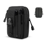 ONE WVW PIN Tactical Molle Pouch, Universal EDC Waist Bag Pouches, Outdoor Belt Bags Gear Tool Gadget Pocket with Cell Phone Holster for Men