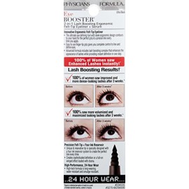 Physicians Formula Eye Booster 2-in-1 Lash Boosting Ergonomic Felt-Tip Eyeliner Plus Serum, Ultra Black, 0.016 Fluid Ounce