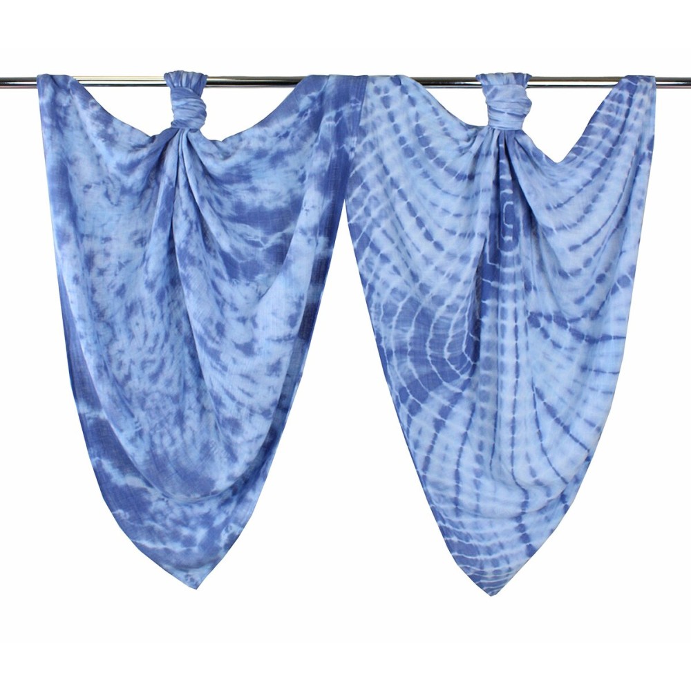 j & Alex\'s Tie-Dye 100% Cotton Muslin Swaddle Blankets - Skyview, Blue 2 Count - Hand-Dyed Baby Swaddles for Newborn Girls, Boys, Receiving Blankets in Neutral Colors