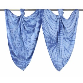 j & Alex\'s Tie-Dye 100% Cotton Muslin Swaddle Blankets - Skyview, Blue 2 Count - Hand-Dyed Baby Swaddles for Newborn Girls, Boys, Receiving Blankets in Neutral Colors